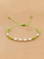 thumb Stainless steel Freshwater Pearl Multi Color Round Minimalist Woven Bracelet 0