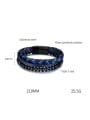 thumb Stainless steel Artificial Leather Weave Hip Hop Strand Bracelet 2