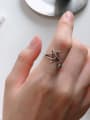 thumb 925 Sterling Silver Hollow Star Vintage Band Ring 1