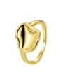 thumb Brass Irregular Minimalist Lotus Leaf Band Ring 1