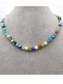 thumb Stainless steel Glass Stone Multi Color Round Bohemia Necklace 1