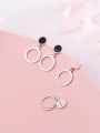 thumb 925 Sterling Silver Hollow Round  Minimalist Drop Earring 1