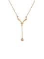 thumb Alloy Deer Dainty Lariat Necklace 0