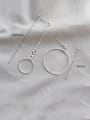 thumb 925 Sterling Silver Round Minimalist Chandelier Earring 0