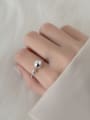 thumb 925 Sterling Silver Bead Round Minimalist Band Ring 0