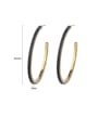 thumb Copper Cubic Zirconia Geometric Minimalist Hoop Earring 4