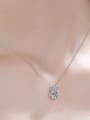thumb Sterling Silver 0.5 CT Moissanite Crown Dainty  Pendant Necklace 1