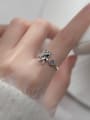 thumb 925 Sterling Silver Cubic Zirconia Bear Vintage Band Ring 1