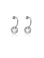 thumb 925 Sterling Silver Smiley Cute Stud Earring 4
