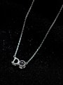 thumb 925 Sterling Silver Rhinestone Letter Minimalist Necklace 2