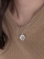 thumb 925 Sterling Silver Shell Hexagon Minimalist Necklace 1