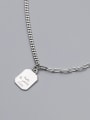 thumb 925 Sterling Silver Asymmetrical Geometric Vintage Necklace 0