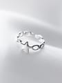 thumb 925 Sterling Silver Star Minimalist Hollow Chain Band Ring 1