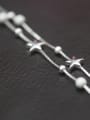 thumb 925 Sterling Silver Bead Star Minimalist Strand Bracelet 1