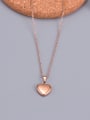 thumb Titanium smooth Heart Minimalist pendant Necklace 4
