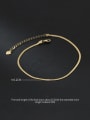thumb 925 Sterling Silver Minimalist  Snake Bone Chain Anklet 3