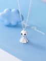 thumb 925 Sterling Silver Enamel  Cute Sunny Doll   Pendant Necklace 1