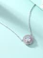 thumb 925 Sterling Silver Birthstone Dainty  Round Pendant Necklace 1