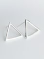 thumb 925 Sterling Silver Hollow Geometric Minimalist Stud Earring 0