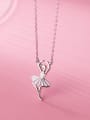 thumb 925 Sterling Silver  Cute Angel Pendant Necklace 1