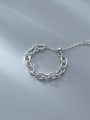 thumb 925 Sterling Silver Hollow Geometric  Chain Minimalist Band Ring 3