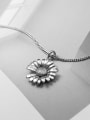 thumb 925 Sterling Silver Flower Vintage Necklace 1