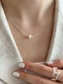 thumb 925 Sterling Silver Imitation Pearl Ball Minimalist Necklace 1