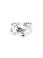 thumb 925 Sterling Silver Hollow Bowknot Vintage Stackable Ring 0