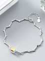 thumb 925 Sterling Silver Yellow Crystal  Minimalist Personality branch  Bracelet 1