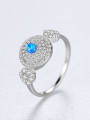 thumb 925 Sterling Silver Cubic Zirconia Full Diamond Round Dainty Band Ring 2