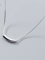 thumb 925 Sterling Silver Minimalist  Smooth Geometric  Necklace 0
