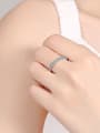 thumb Sterling Silver Moissanite White  Dainty Engagement Rings 1