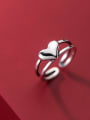thumb 925 Sterling Silver Smooth Heart Minimalist Stackable Ring 1