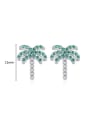 thumb 925 Sterling Silver Cubic Zirconia Tree Classic Stud Earring 2