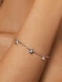 thumb 925 Sterling Silver Cubic Zirconia Star Minimalist Link Bracelet 1