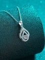 thumb 925 Sterling Silver Moissanite Geometric Dainty Necklace 2