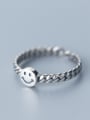 thumb 925 Sterling Silver Face Minimalist Band Ring 3