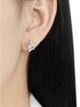 thumb 925 Sterling Silver Bowknot Hip Hop Stud Earring 1