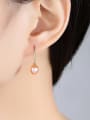 thumb 925 Sterling Silver Freshwater Pearl Oval Trend Hook Earring 1