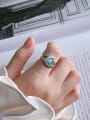 thumb 925 Sterling Silver  Side Face Girl Vintage Free Size Midi Ring 0