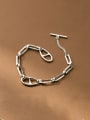 thumb 925 Sterling Silver Hollow Geometric  Chain Minimalist Bracelet 0