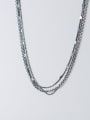 thumb 925 Sterling Silver Letter Vintage Multi Strand Necklace 0