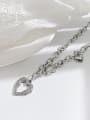 thumb Titanium Steel Heart Minimalist Multi Strand Necklace 2