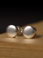 thumb 925 Sterling Silver Round Vintage Stud Earring 2