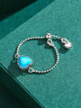 thumb 925 Sterling Silver Turquoise Heart Vintage Bead Ring 2