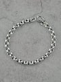 thumb Vintage Sterling Silver With Antique Silver Plated Simplistic Chain Bracelets 0