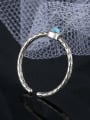 thumb 925 Sterling Silver Turquoise Geometric Vintage Band Ring 2