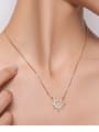 thumb Brass Cubic Zirconia Dainty Star  Earring and Necklace Set 2