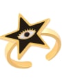 thumb Brass Enamel Star Minimalist Band Ring 2