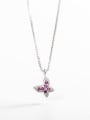 thumb 925 Sterling Silver Rhinestone  Minimalist Butterfly Pendant Necklace 0